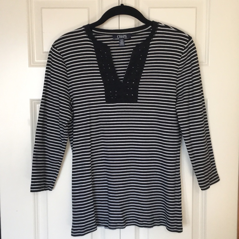 Three-Quarter Sleeved, Striped Top
